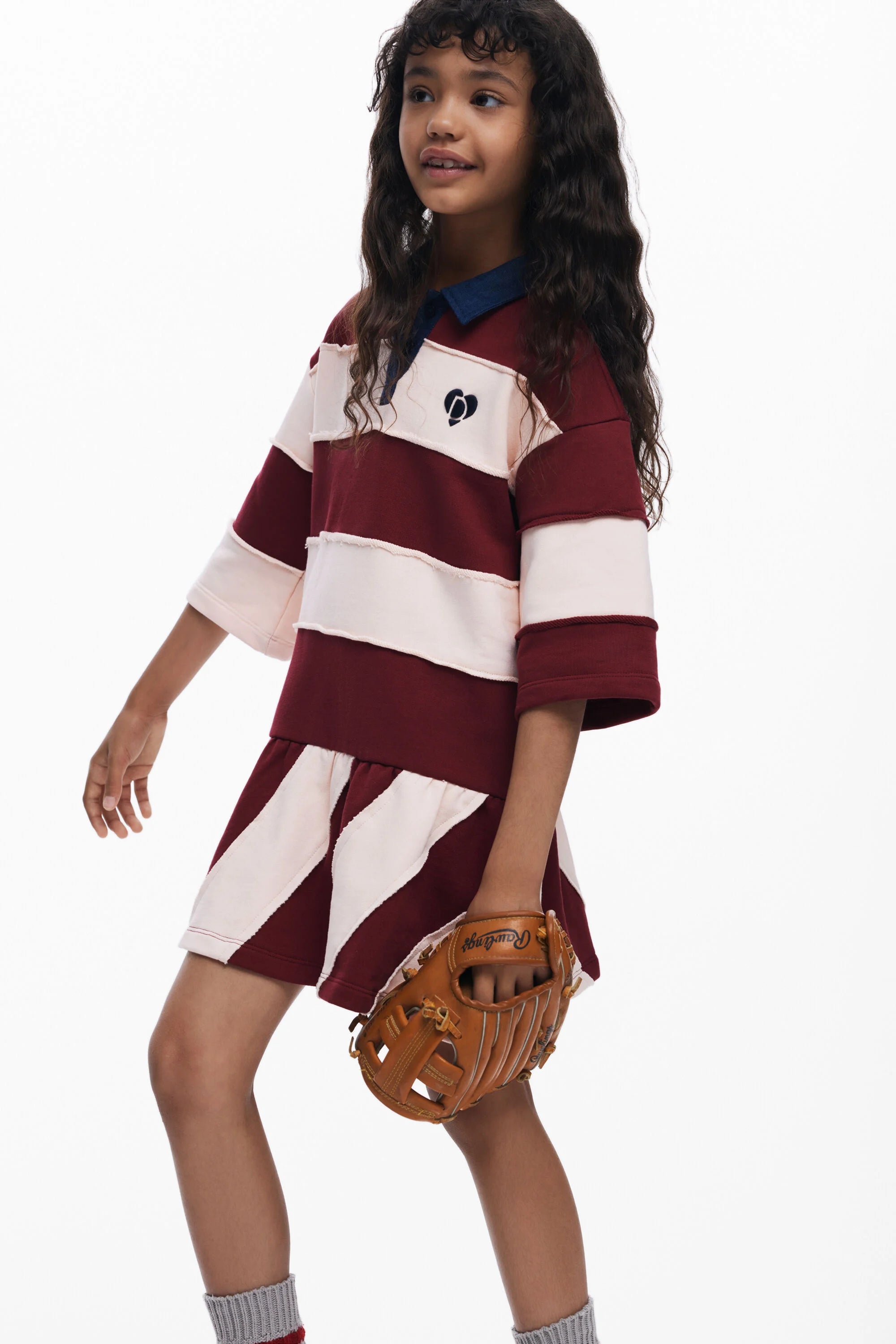 DESIGUAL. Vestido polo rayas.