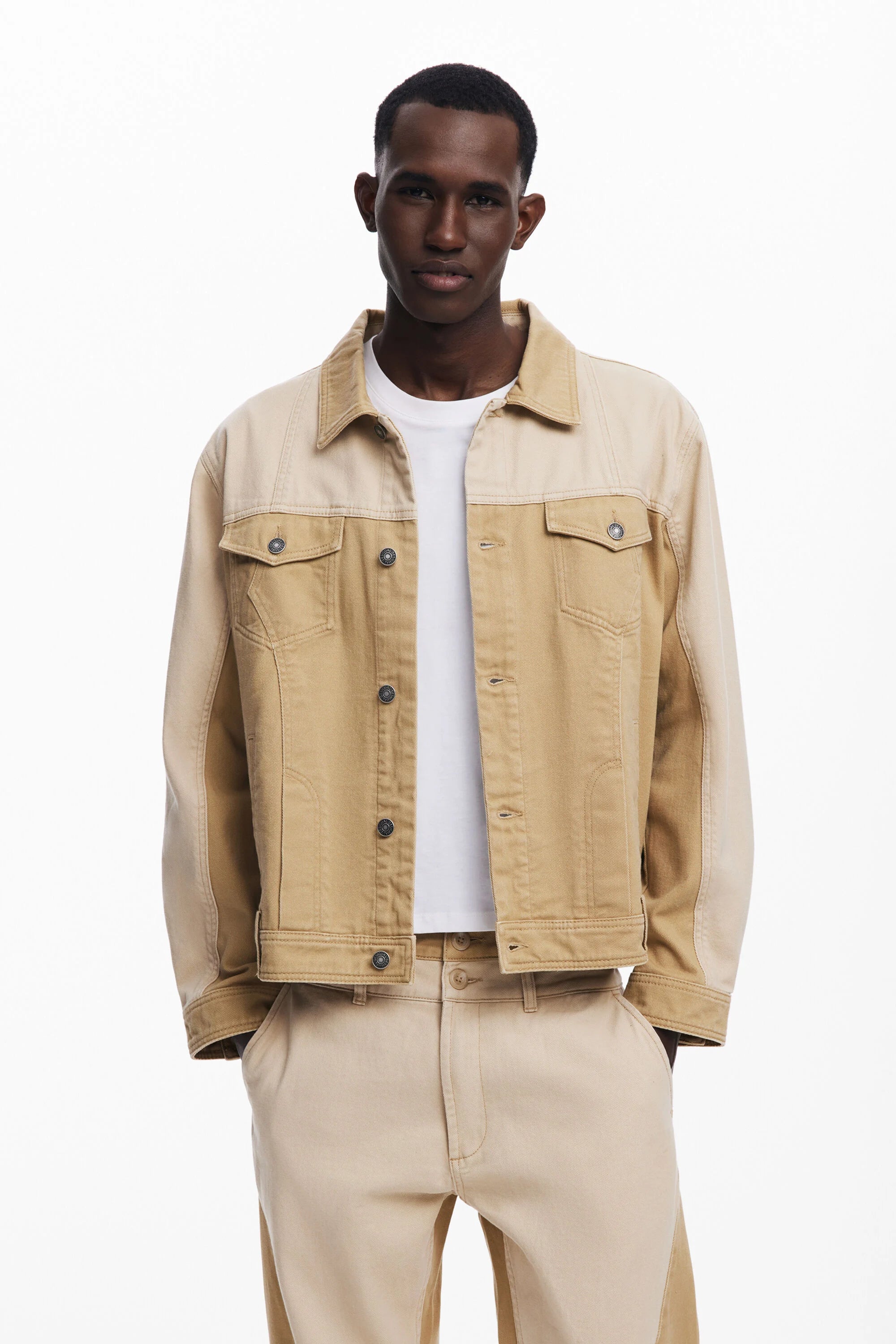 DESIGUAL. Chaqueta vaquera contraste.