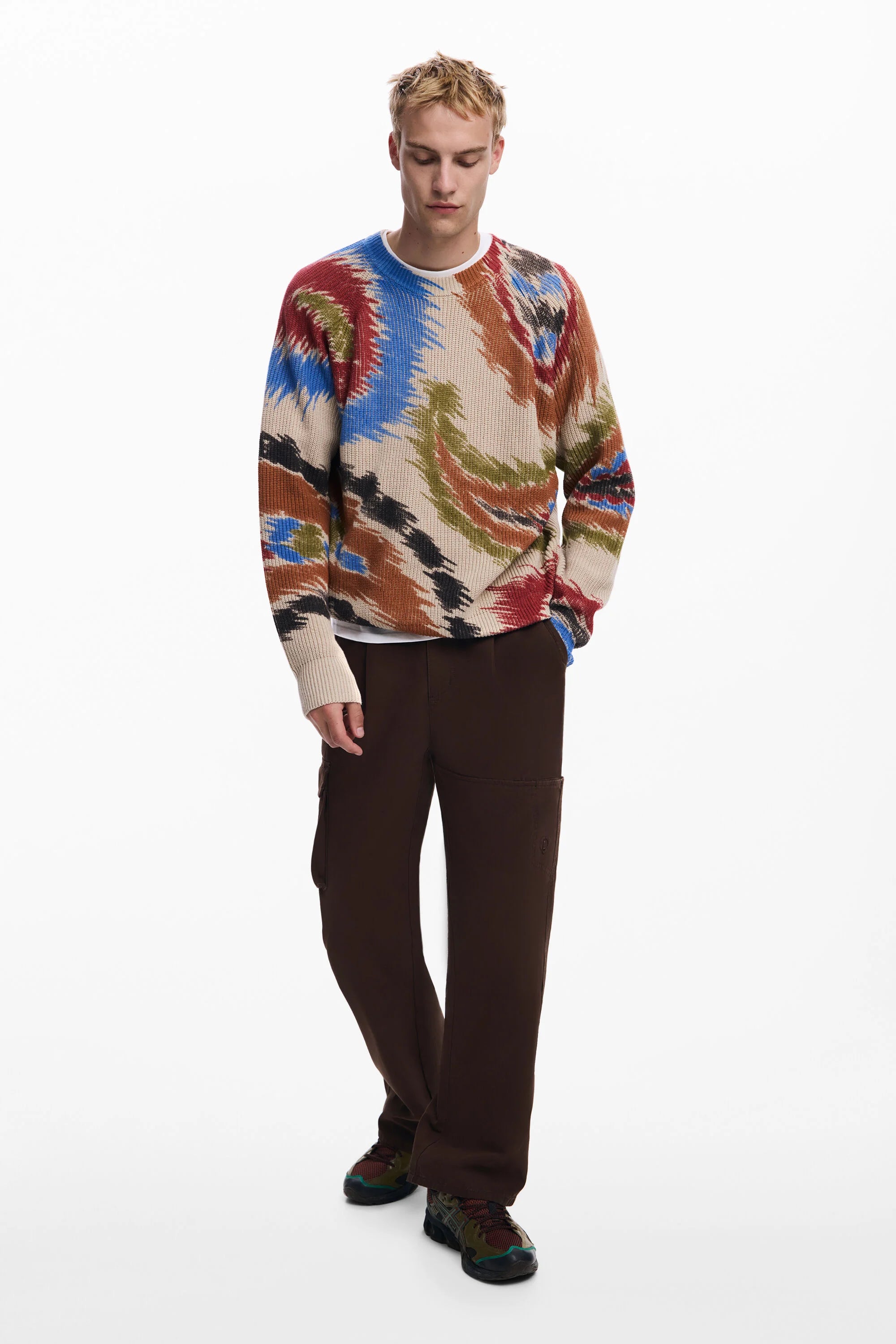 DESIGUAL. Jersey pasley abstracto.