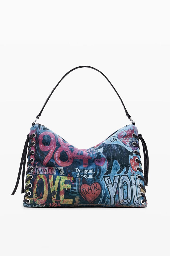 DESIGUAL. Bolso grafitti grande