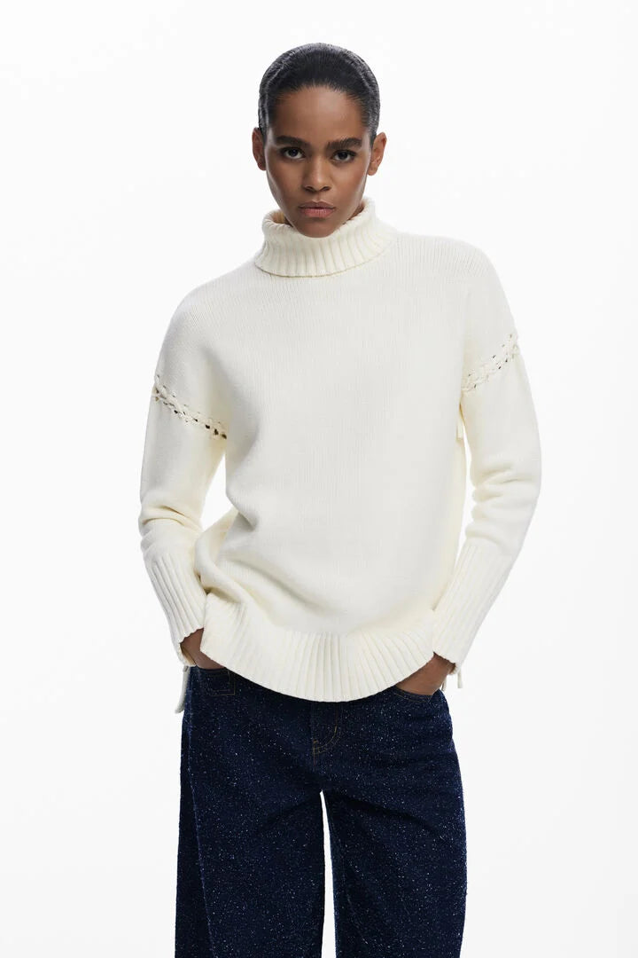 DESIGUAL. Jersey largo lazos