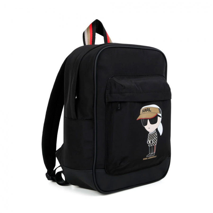 KARL LAGERFELD. Mochila con gráfico de la marca.