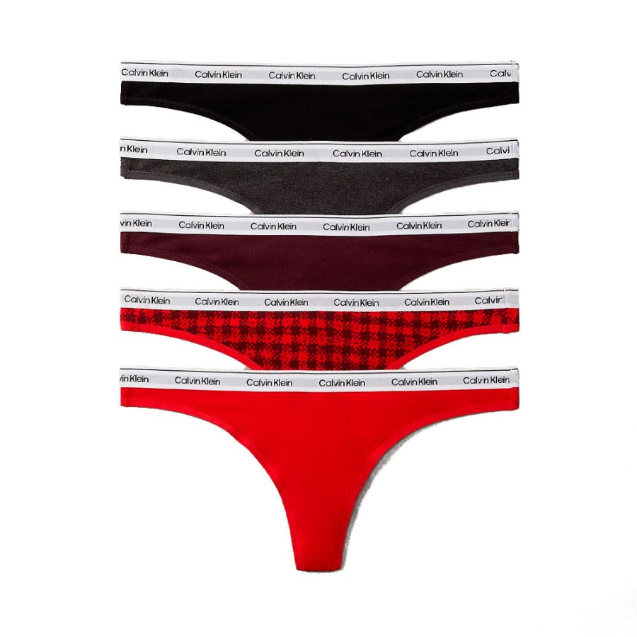 CALVIN KLEIN . Pack de 5 tangas con logo.